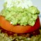Caramelized Onion Stuffed Turkey Burger with Guacamole, Fresh Spinach & Feta – $1.86 IMG_8734
