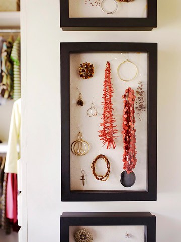 jewelry hang frame ways wire shadow fun tree branches modern display diy boxes box necklaces use frames jewellery holder necklace