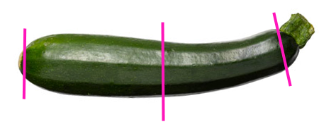 Zucchini - Broke and Healthy - Cutting diagonally 