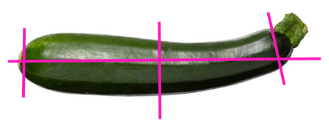 Zucchini - Broke and Healthy - Cutting diagonally 